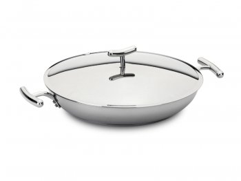 Conical frypan with handles & lid