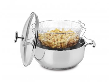 Chip pan with basket