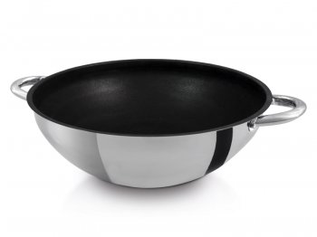 Non-stick wok with handles no